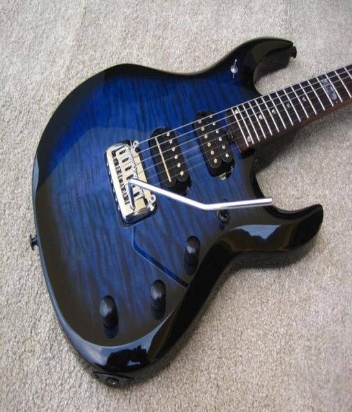 JPX Ernie Ball John Petrucci Flame Maple Top E -Gitarre Lake Blue Double Locking Tremolo Bridge Top Selling6212759