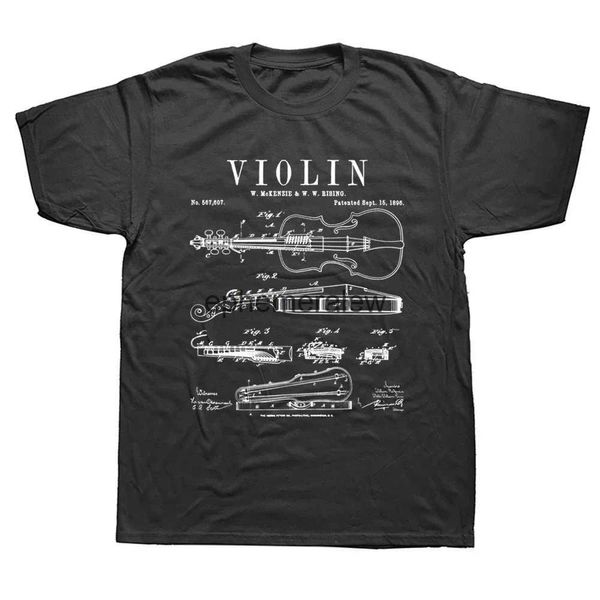 Camisetas masculinas de violino engraçado anatomia t camisetas gráficas cotodic streetwear de manga curta presentes de aniversário de verão t-shirt de música de violinista H240407