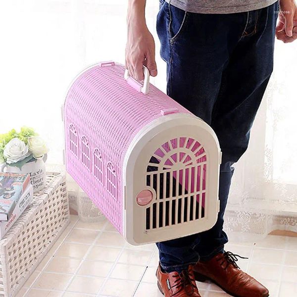 Transportadoras de gatos transportador em forma de U para a mala de animais de estimação Cat's House Pets Portable Transportation Air Box Luminness e gaiolas de cachorro