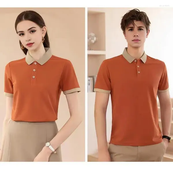 Camicie da uomo a magliette cameriera da cameriera unisex professionista camicia uniforme unisex per il caffè el staff e traspirante cibo corto traspirante