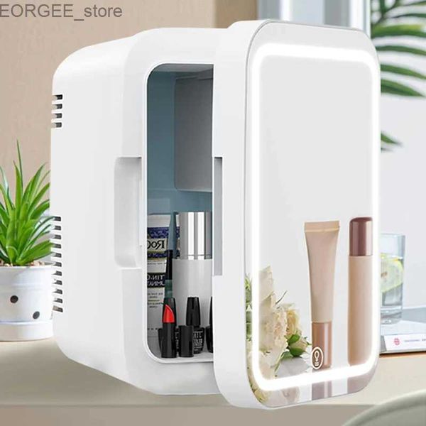 Freezer Cooseon 4L Mini Mirror Frigoritore Beauty and Skincare Frigorifero AC/DC Riscaldati e raffreddato Frigorifero per frigorifero Mini frigorifero Y240407