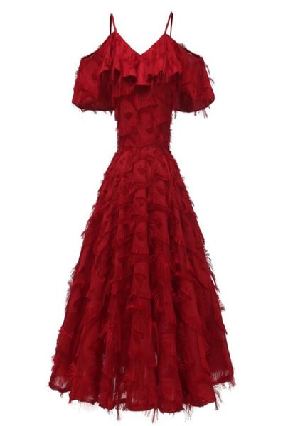 Ladieswedding Kleid Brautjungfer von Ehren Chiffon Suspender elegantes Mädchen Ball Kleid mittelgroß und langer Spitze Vneck Kleid Party9573729