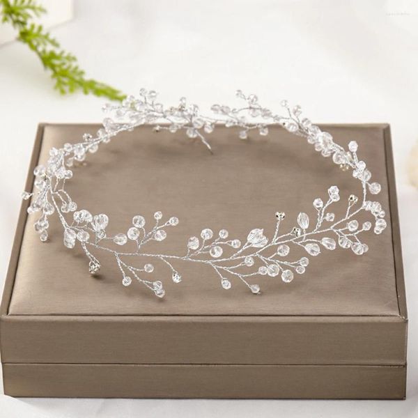 Clip per capelli Pesti da sposa Crown Copone Crystal Crystal Heads Bride Tiaras Wedding Vine Accessori Simple copricapo 50 cm