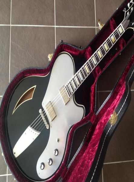 Custom Belaire Josh Homme Queens of Stone Black 335 Motore di chitarra elettrica semi cavo Grover Suncelli imperiali Alluminio Pickg3757944