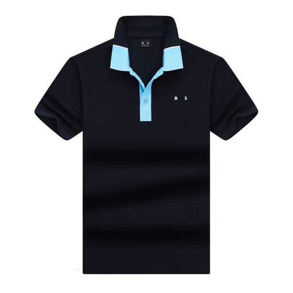 Camisa de camisa de pólo BOSS POLOS DE POLOS T CHAMISTAS T-SHIRT CASUAL DE GOLF CASUAL GOLF CORDONO PURO CORDADE CURTO CORRETA 2024 MACHA MATHA ROPOS TOP GUEW