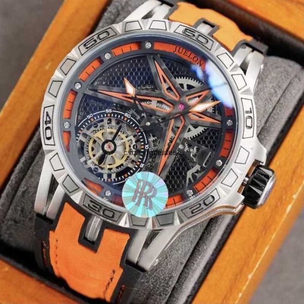 Guarda Milles New Men's Automatic Mechanical Watch Personality Round Chalct Clac Glow Hollow Tartotalità Flywheel Waterproof AYW AYW