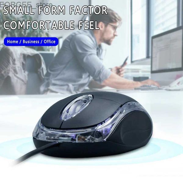 Ratos ryra wired mouse fotoelétrico 3 botões 1200dpi Resposta rápida e sensível e sensível Ergonomic USB Desktop Gaming Mouse Y240407