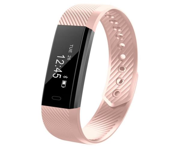 ID115 Rastreador de fitness Smart Bracelet Rastreio Smart Watches Counter Atividade Monitore Smart Wrist Bramp Vibration Watch para iOS Andr1498916