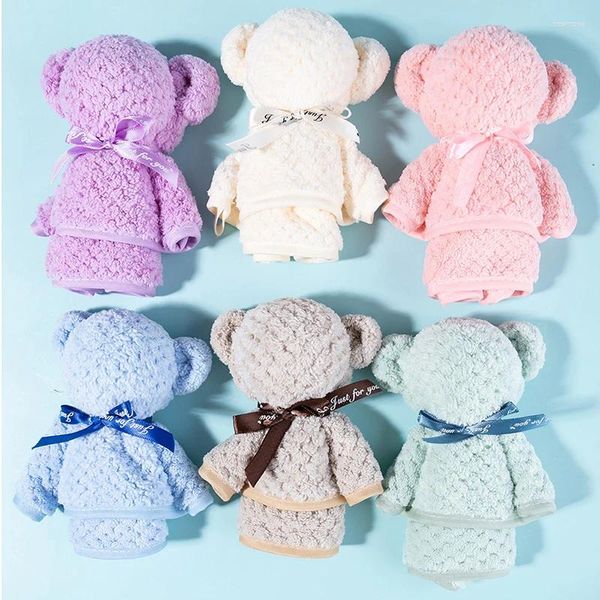 Asciugamano regali di nozze di orso adorabile per ospiti regalo per la festa della baby shower 30x30 cm asciugamani da festival creativo