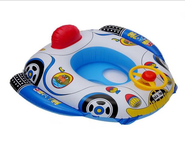 Bambini cartone animato Circolo di nuoto anello di sedile gonfiabile in PVC per nuoto Trumba del volante Trumbe Nwimming Boat gonfiabile F8843539