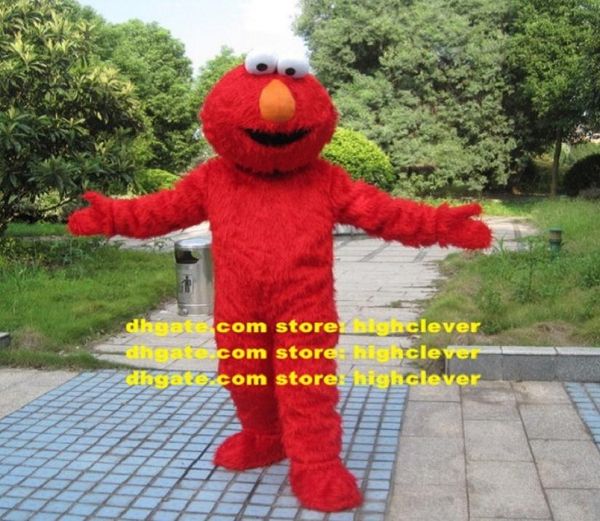 Langfell Elmo Monster Cookie Maskottchen Kostüm für Erwachsene Cartoon Charakter Outfit Anzug Largescale -Aktivitäten lustiger lustiger CX20061589071