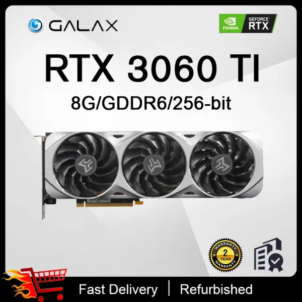 Клавиатуры Galax RTX 3060 Ti Metal Master OC 8GB GDDR6 PCIE4.0 256BIT 8PIN GAMEAR -видеокарта Placa DE GRASCICSC GRPU 3060TI