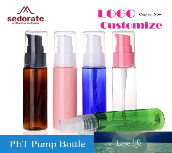 Sedate 30 PCSlot 30ml Pet Krem Pompası Şişeler Kozmetik doldurulabilir şişeler Pembe Plastik Şişe Açık evcil hayvan kapları ZM0184335220