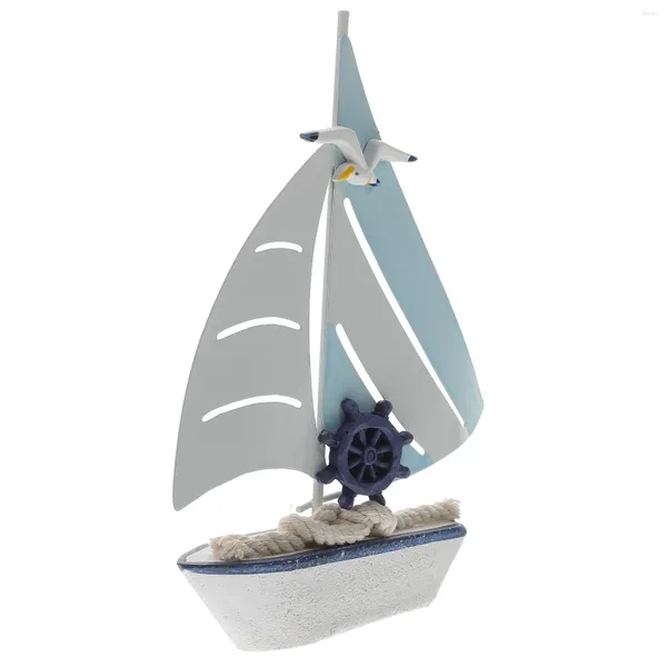 Vasi Marine Style Sailboat Office Decore Mediterraneo Modello nautico Crabrona in legno Bling Camera