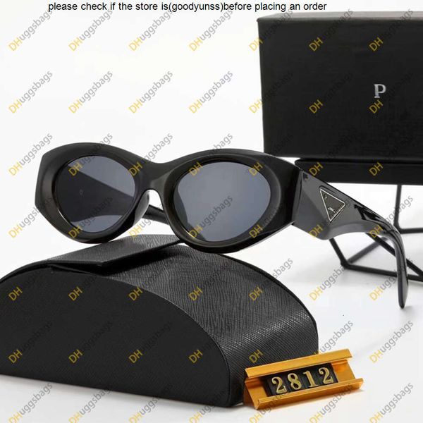 PRA Sonnenbrille Designer Sonnenbrille Luxus Sonnenbrille für Frauen Katzenauge Sonnenbrille Schwarzer Rahmen Alphabet Design Seaside Fahrkleidung Strand Sonnenbrille Ret Ret