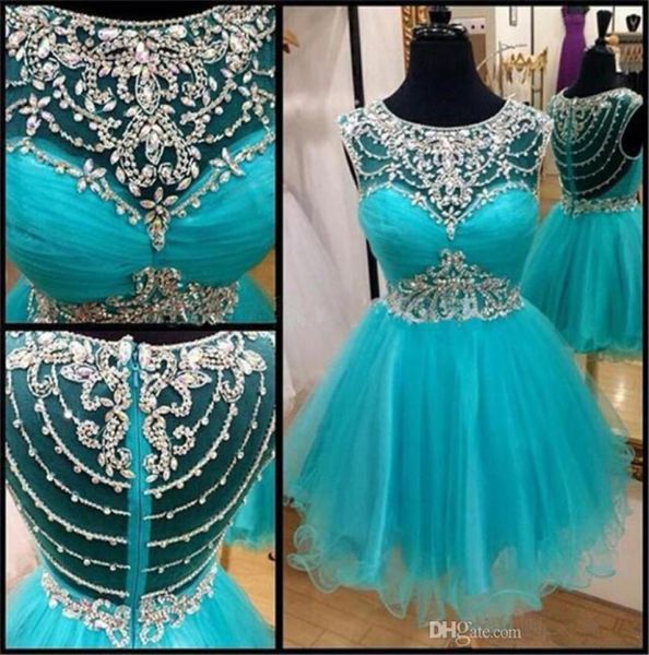 Симпатичные платья на возвращение на родину 2021 vestido de formatura curto jewel beazed utronestons blue tulle short prompart prome4483727