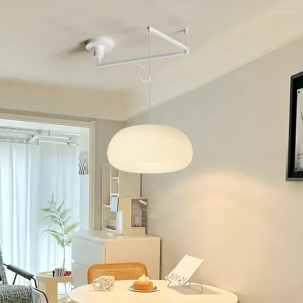 Avizeler Modern Kabak Bulut Rocker kolu geri çekilebilir katlanır salıncak lambaları minimalist oturma odası yemek masası avize