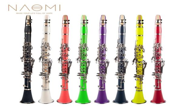 Naomi 17Key Abs Clarinet BB Flat Wcaper Handschuhe Reinigungsstoff Reed Case Reeds1630041