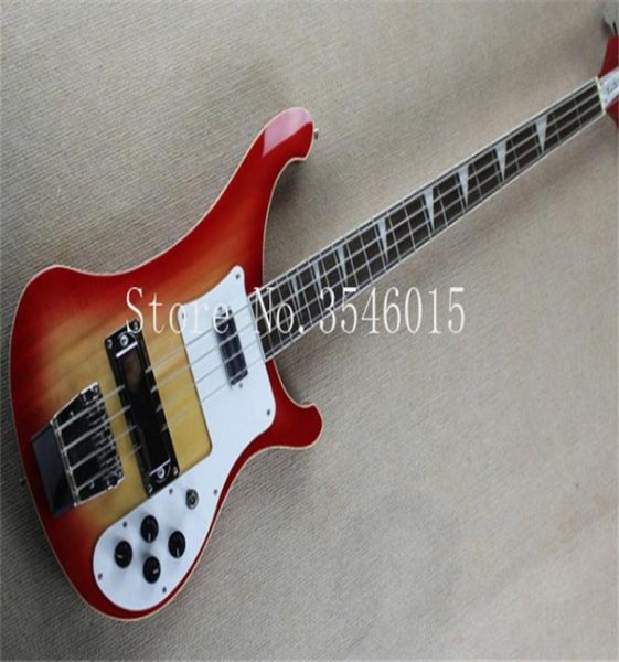Китайские фабричные музыкальные инструменты Custom New Cherry Burst Color 4003 4 струны Rick Electric Bass High Caffice7888699