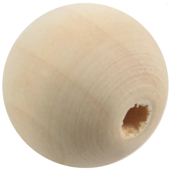 Aufbewahrungstaschen 30x natürlicher Ball Holz Spacer Perlen 25mm