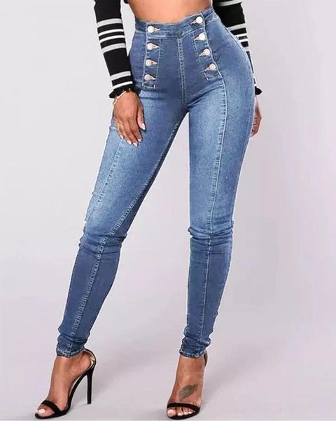 Jeans femininos 22high-cient Strech