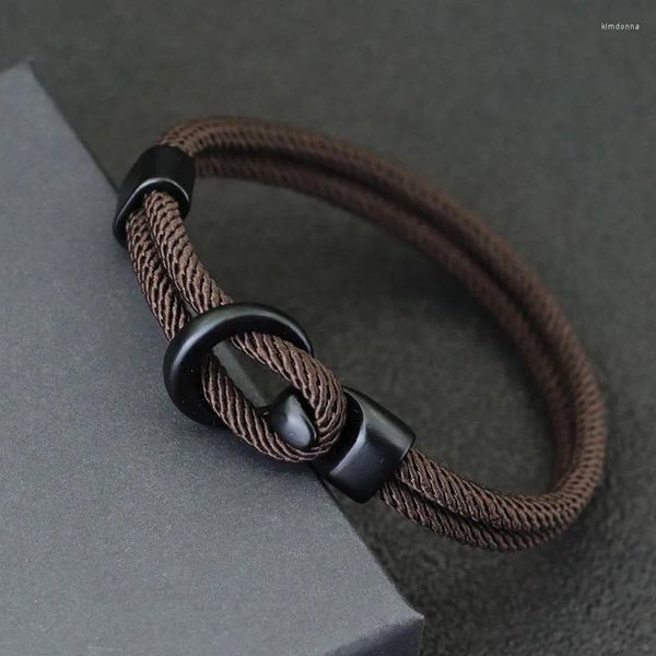 Cazibe bilezikler moda ip bilezik erkekler çifte katman açık kamp braclet homme aksesuarları hayatta kalma paracord braslet hediye onun için