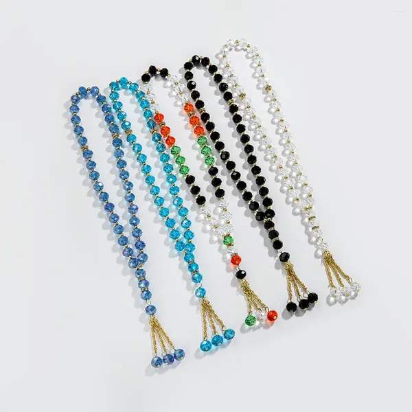 Link braccialetti alla moda e colorati perle di preghiera musulmana credenti tokens doni di gioielli religiosi unisex