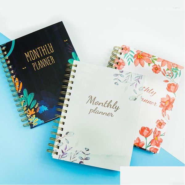 Notepadi all'ingrosso INGUAGGIO Pianificatore settimanale e mensile all'ingrosso dell'organizzatore di dicembre dell'organizzatore di dicembre Agenda Harder Journal Diary Notebook School Stationery DHCUM DHCUM