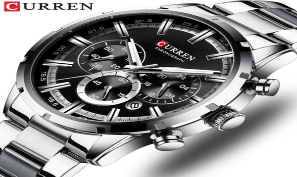Роскошные модные Quartz Watch Classic Silver and Black Clock Male Watch Men039s.