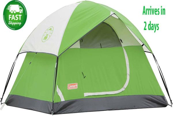 Coleman Darro Dome Dome Tent Sundome acampando 4 pessoas Família à prova d'água Fácil configuração8741537