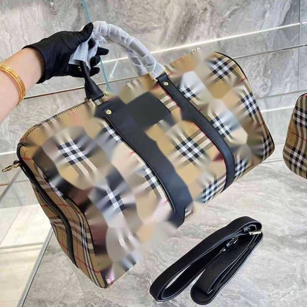 Gepäck Duffel Bags Klassische Plaid -Reisetasche Frauen Handtaschen Damen große Kapazität Blume Fitness Yoga Boarding Handtasche Gepäck 220905