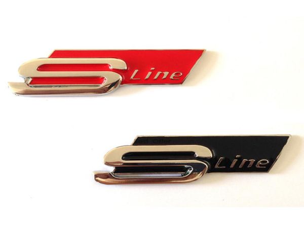 1 PCS Red/Black Metal Sline S lateral lateral lateral traseiro Trunk emblema emblema adesivo para S3 S4 S5 S6 S8 A1 A3 A4 A5 A6 A7 TT RS4582093