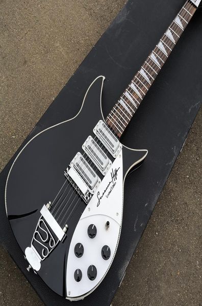 Black Custom Made 6 Strings Signature Ric Electric Guitar Model 350 Guitar 3 Ric Pickups Chrome HardWarechina Guitars6035481