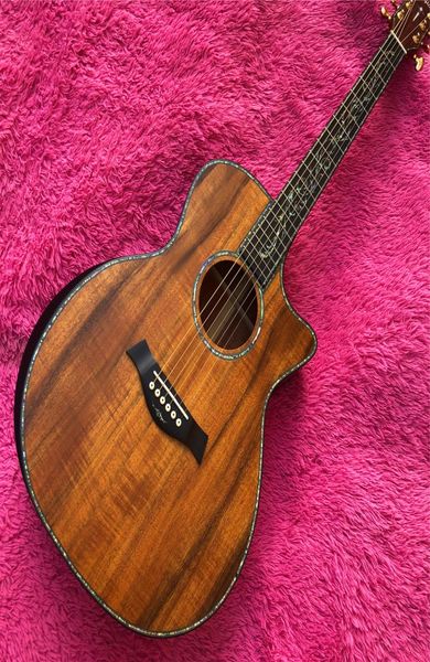 Akustische Gitarre Top -Qualität All KOA Wood PS14CE 41 Zoll Real Abalone Inlays Ebony Fingerboard PS14 Guitarra3905537