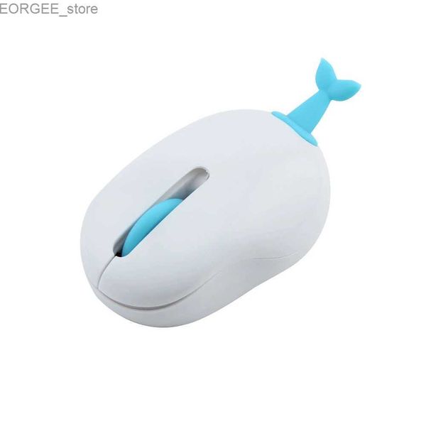 Topi Wireless 2.4G Mouse Cute Mini Dolphin Pet Cartoon Design Computer Mause 1200 dpi Topi creativi a mano ottica per PC Y240407