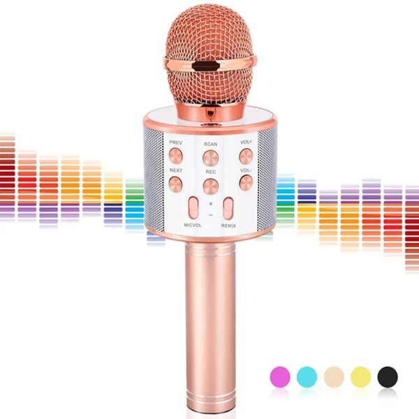 Mikrofonlar Kablosuz Bluetooth USB Mikrofon Profesyonel Kondenser Karaoke Mic Stand Radyo Mikrofon Studio Kayıt Studio Çocuk Hediyesi