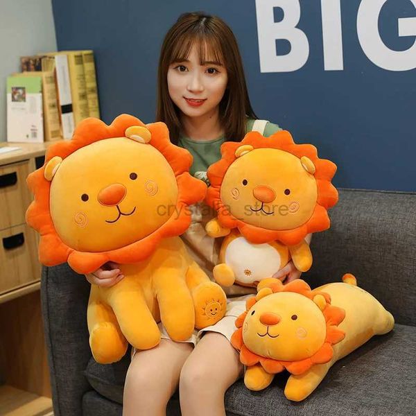 FILME TV PLUSH Toy 1pc 35/50cm Lovely Smile Smile Lion Plush Toys Cartoon Sunshine Lion King Almofado de animais macio de animal para crianças Presentes de meninas 240407