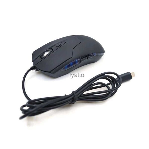 Fareler Tip C Fare Optik Oyun Dizüstü Bilgisayar PC H240407 için USB Mavi RGB Işık