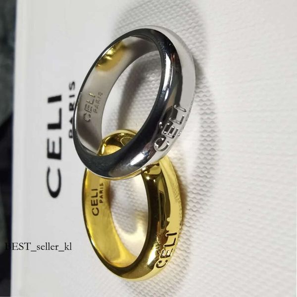 Celinr Ring Ring de dedo simples letra de estilo anel de ouro prateado letras de design especial anéis de dedo presente para amor namorada tamanho 5-11 842 anel de dedo Celing