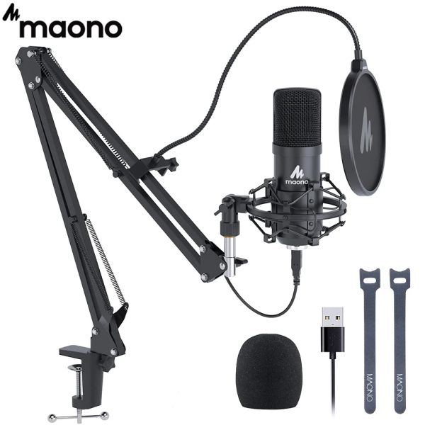 Микрофоны MAONO USB Microfone Kit Professional Podcast Condenser MIC 192 кГц/24 бит для ПК Караоке YouTube Studio Record Microfone A04