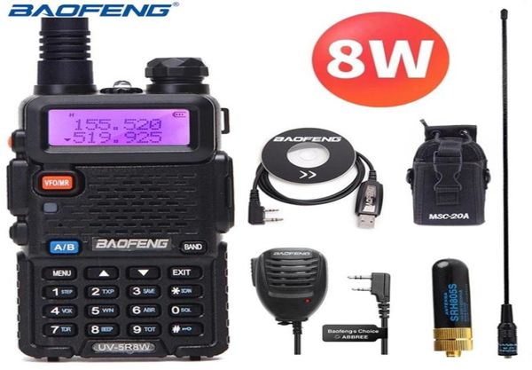 Baofeng UV5r 8W High Pooderoso poderoso 10 km Vhfuhf Longo alcance de duas vias Rádio Walkie Talkie CB Ham Pofung portátil UV5R para caçar 2108179229619