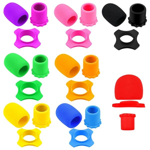 Accessori Protezione da microfono portatile Anello di silicone Anti Rolling Bottom Asta Porta del supporto per microfono per microfono schiuma