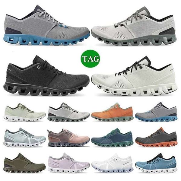 Designer 0n Cloud X Scarpe a avorio Frame di sabbia di rosa Eclissi Turculo Frost Surf Acai Purple Yellow Workout e incrociati uomini bassi donne sneaker allenatore 3645blac