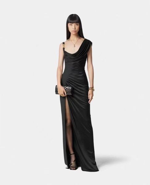 Summer Luxury Brand Designer Dress Fashion Lettera Stampa Stampato Slim's Slip Fit Mini Abito American Women's Clothing S-XL