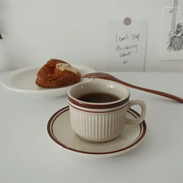 Tassen Retro Keramik Nordische Tassen Weißer Kaffee Haushalt Frühstück Milk Nachmittag Tee Tasse Europäische Stil Geschenk