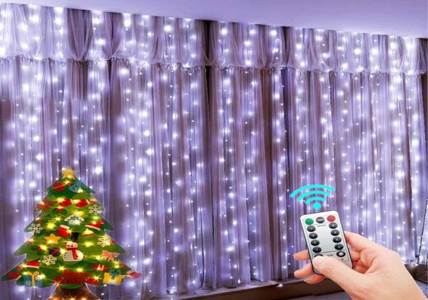 Luci a corde a LED Decorazione natalizia Remoto Controllo USB Wedding Garland Candata 3M Festa per le lampada per camera da letto Fiama da esterno1870911