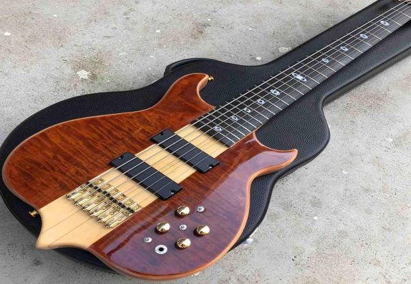 Benutzerdefinierter Hals durch Körperleber Fingerboard Burst Maple 6 Strings Bass Gitarre 6861150