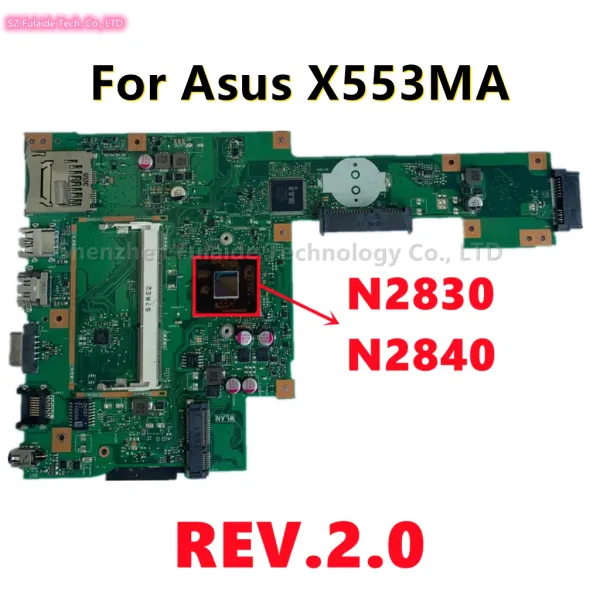 Mãe para a Mãe para ASUS X553MA X503M F553MA F553M Laptop Placa -mãe Rev2.0 com N2830 N2940 N3540 CPU DDR3 x553m