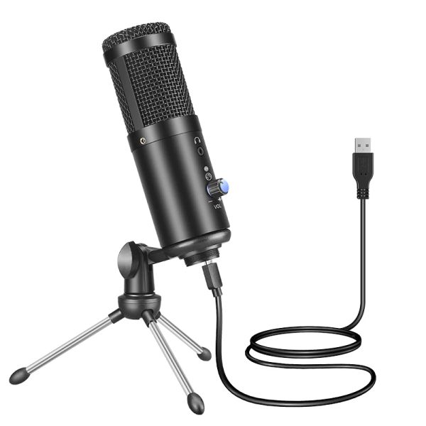 Микрофоны USB Microfone Studio Professional Condenser Microphone для ПК -компьютерной записи потоковой игры видео караоке пение микрофон