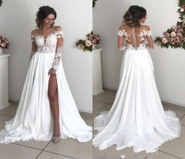 2022 designer bohemian blush rosa economico plus size abiti da sposa abiti da sposa appliqued abiti da sposa vestidos de nov5313753